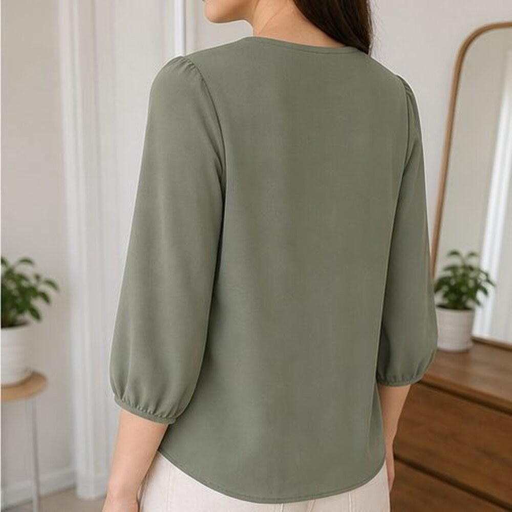 Rust V Neck Top - Picture 3 of 6